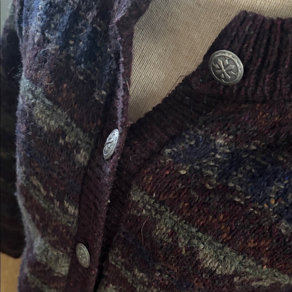 Alps Fine Women’s Apparel Cozy Multicolor Cardigan Sweater - Picture 5 of 5